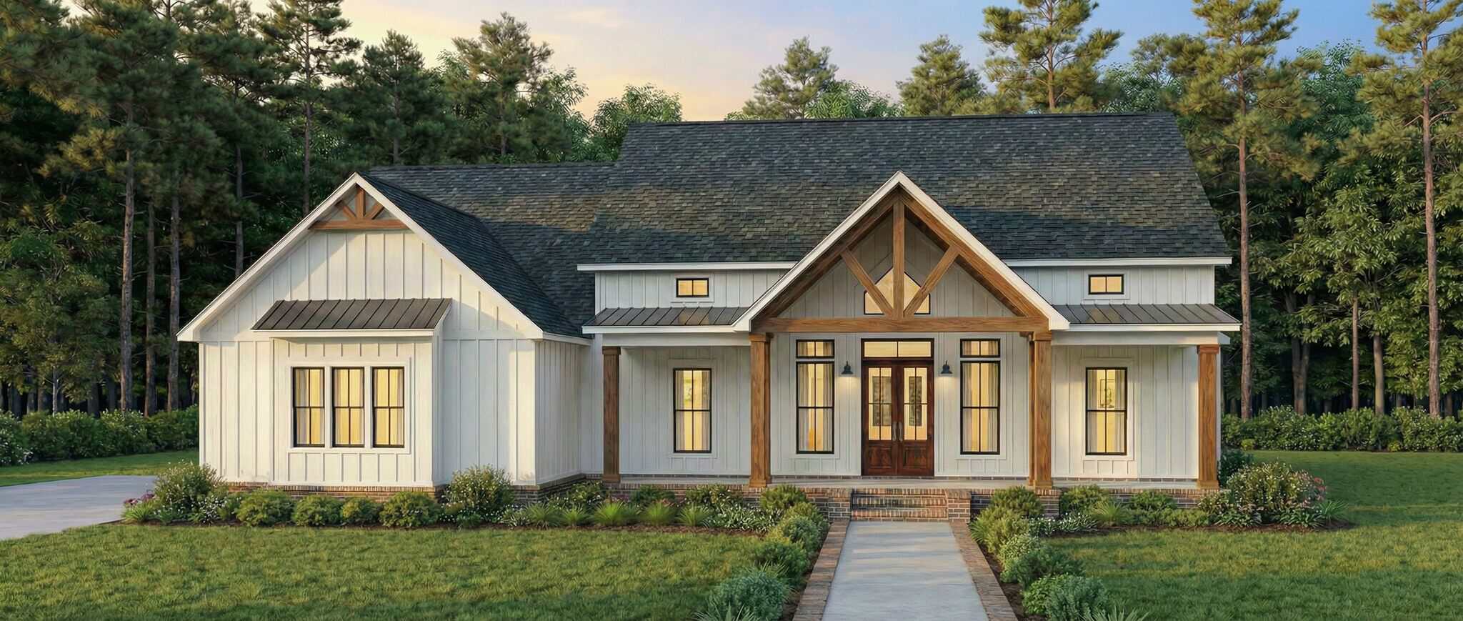 Front View of this 4-Bedroom,2185 Sq Ft Plan -206-1121