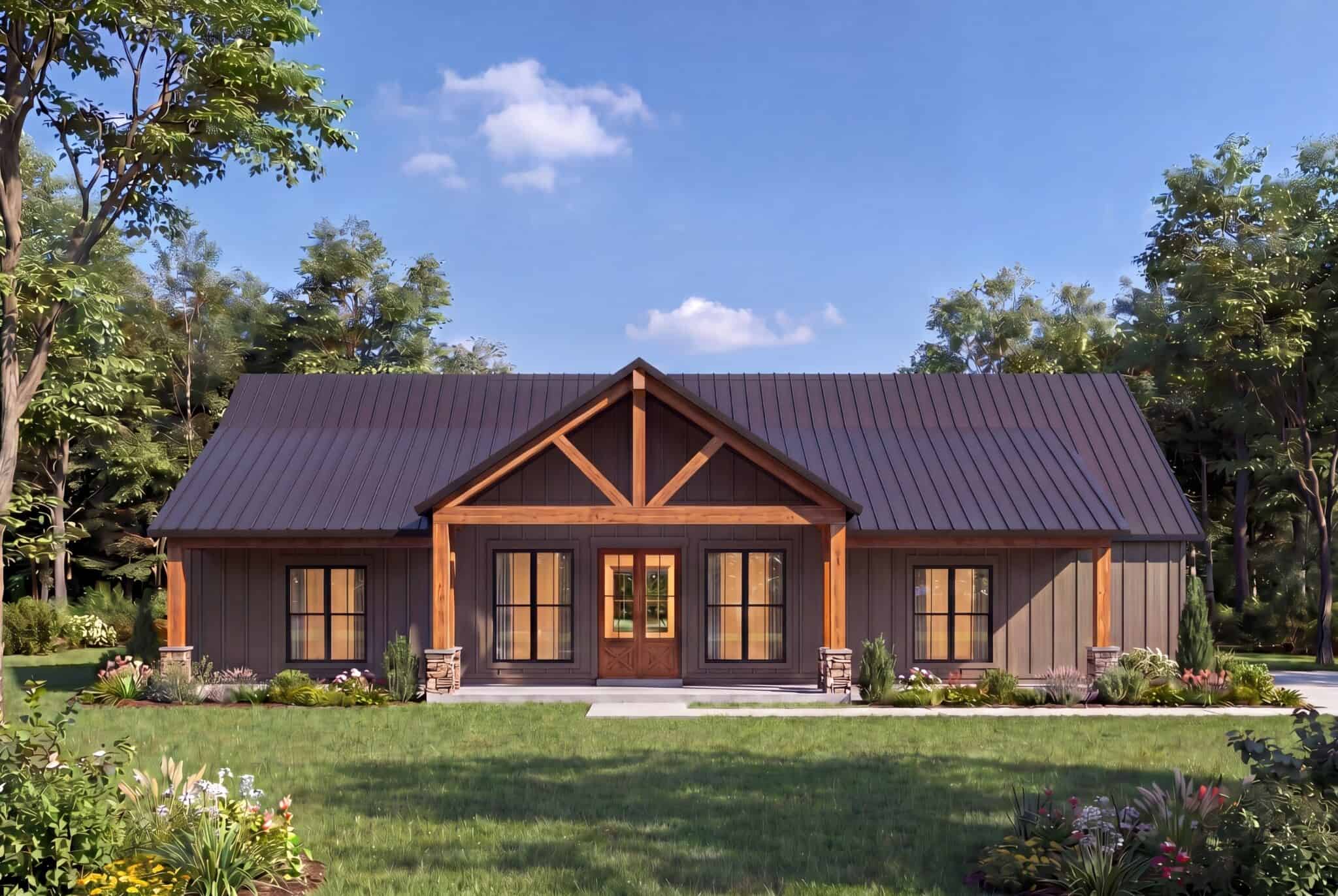 Front View of this 4-Bedroom,2249 Sq Ft Plan -206-1122