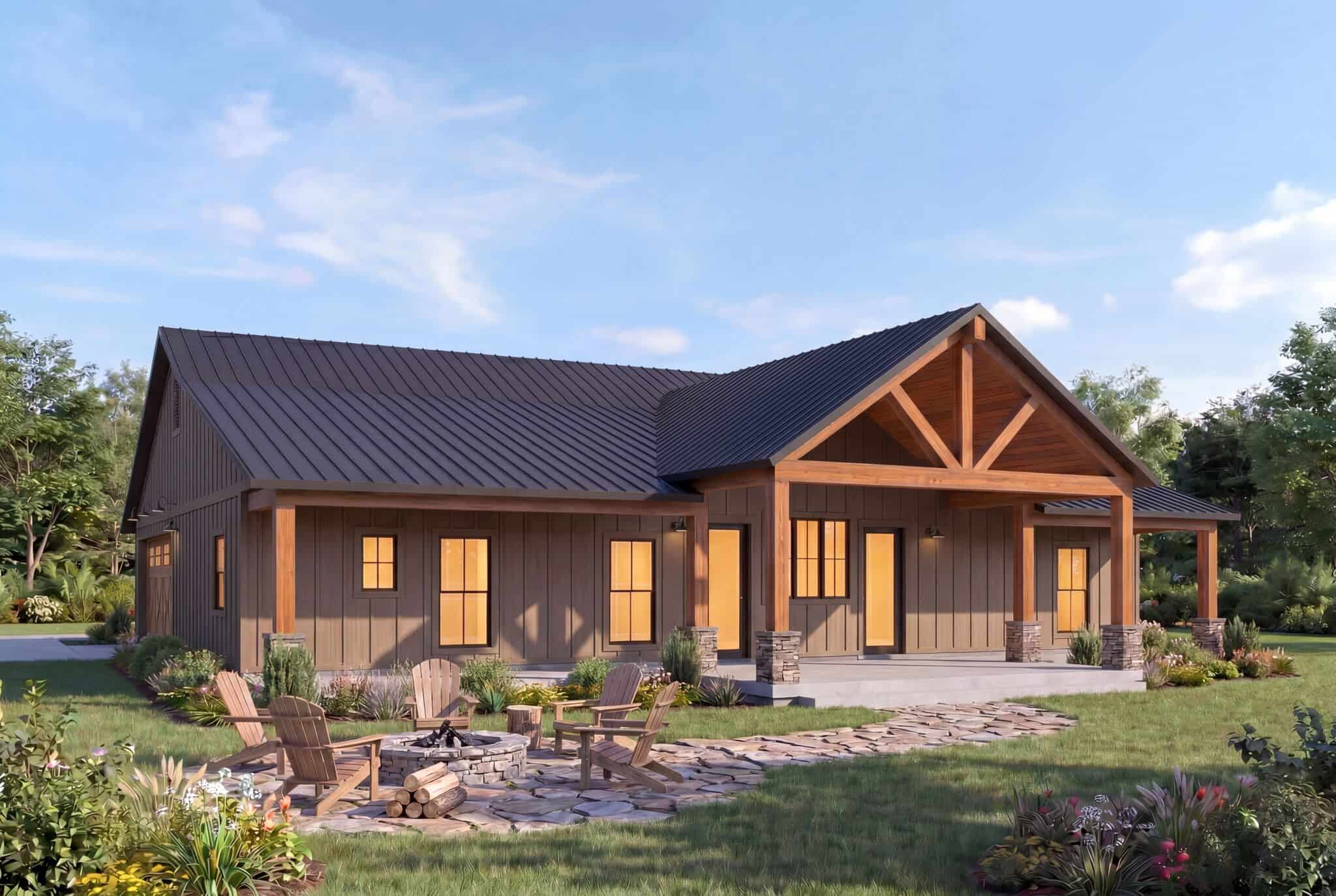 Rear View of this 4-Bedroom,2249 Sq Ft Plan -206-1122