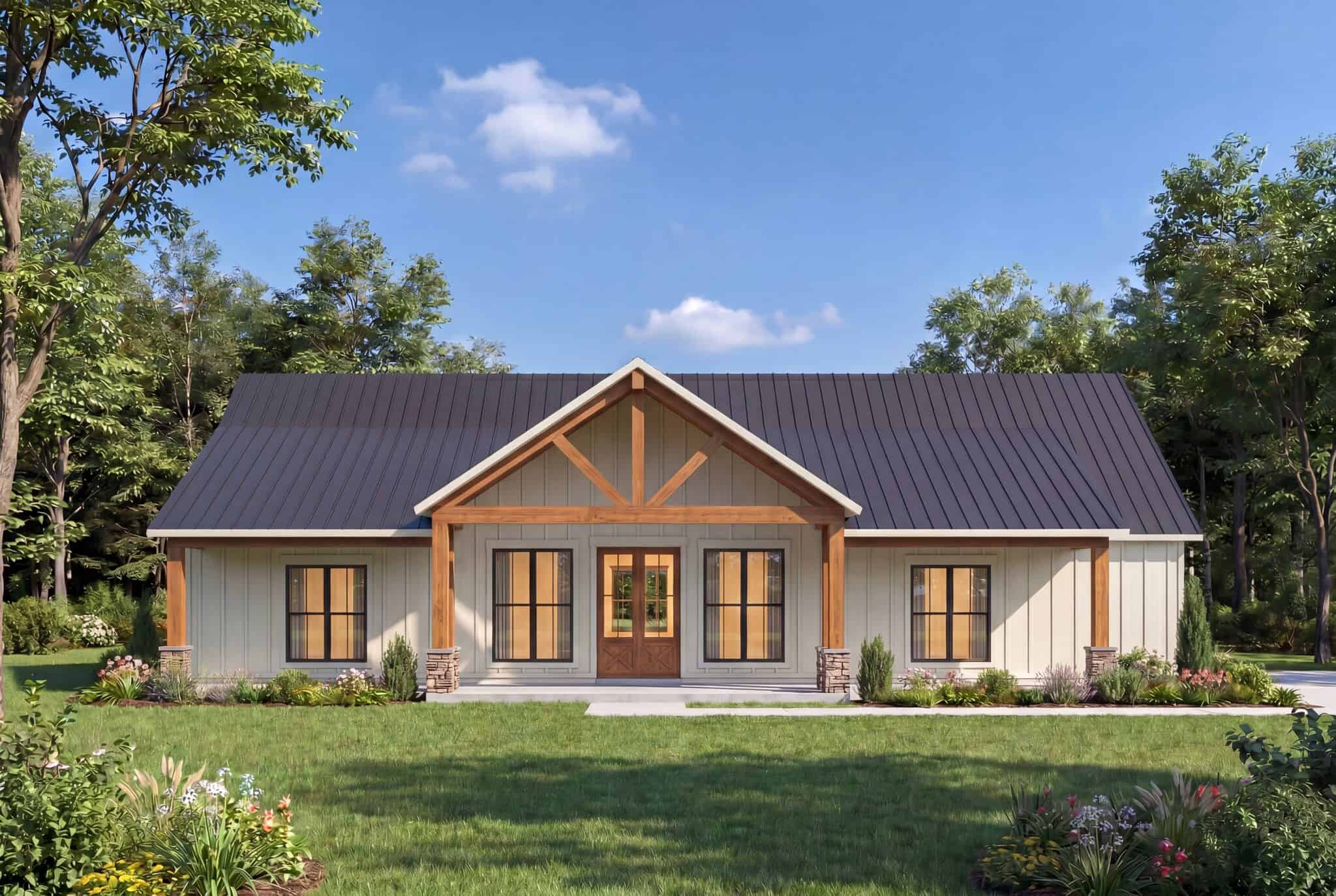 Front View of this 4-Bedroom,2249 Sq Ft Plan -206-1122