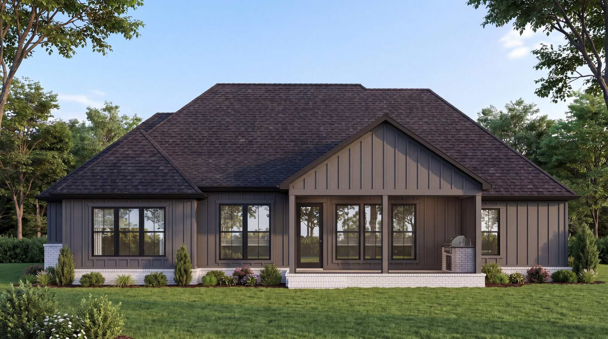 Rear View of this 4-Bedroom,2083 Sq Ft Plan -206-1124
