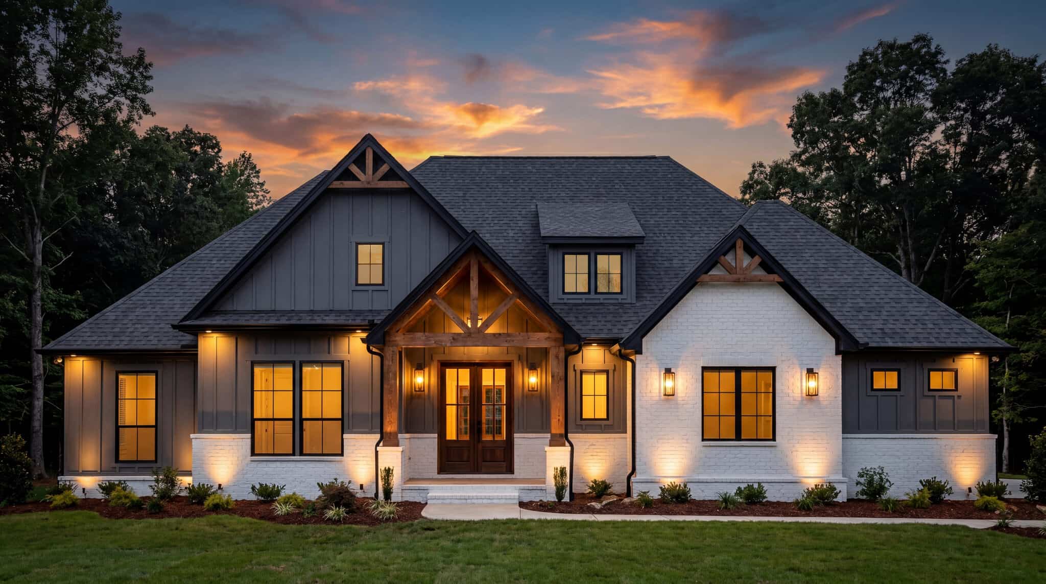 Home at Night of this 4-Bedroom,2083 Sq Ft Plan -206-1124