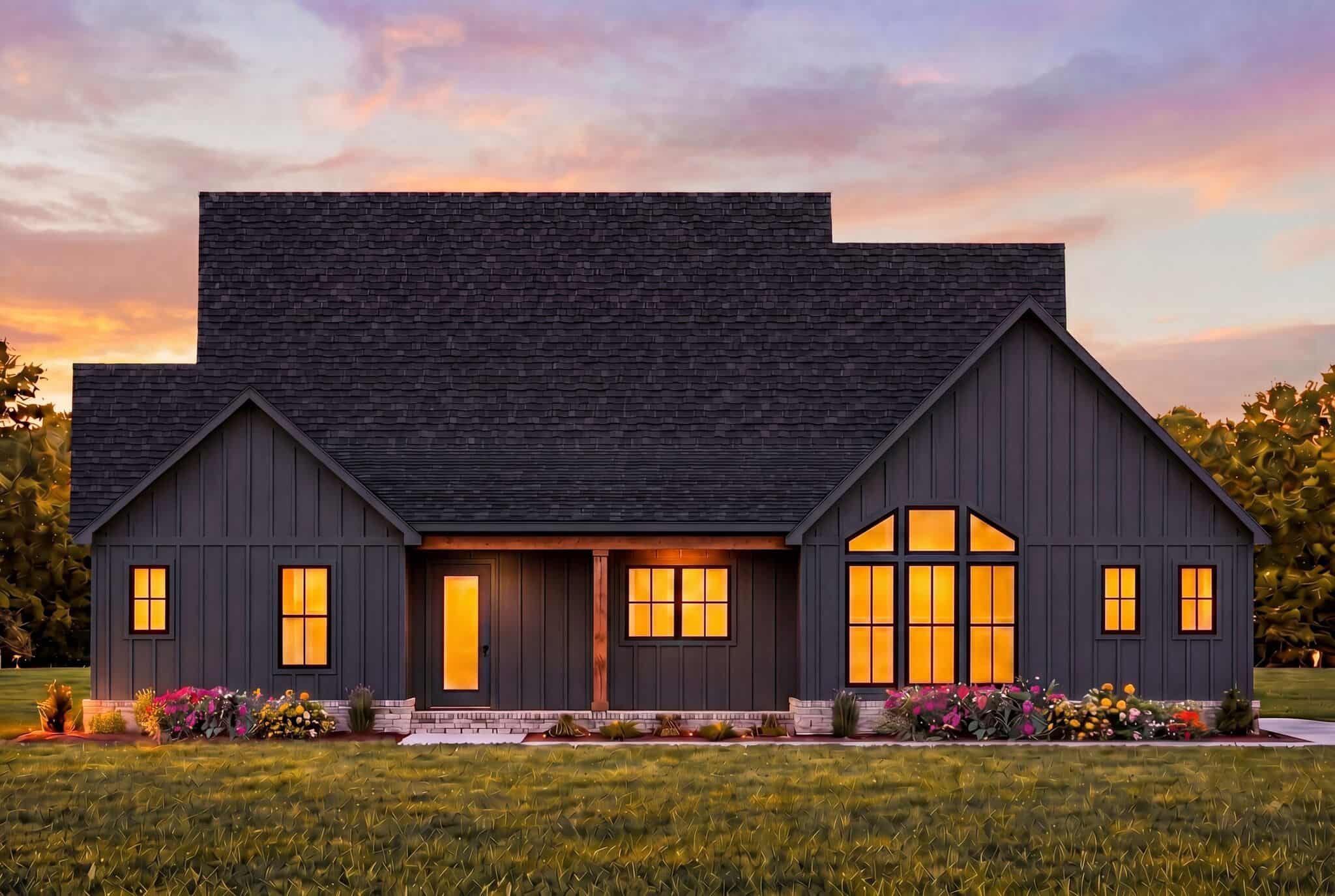 Rear View of this 4-Bedroom,2306 Sq Ft Plan -206-1125
