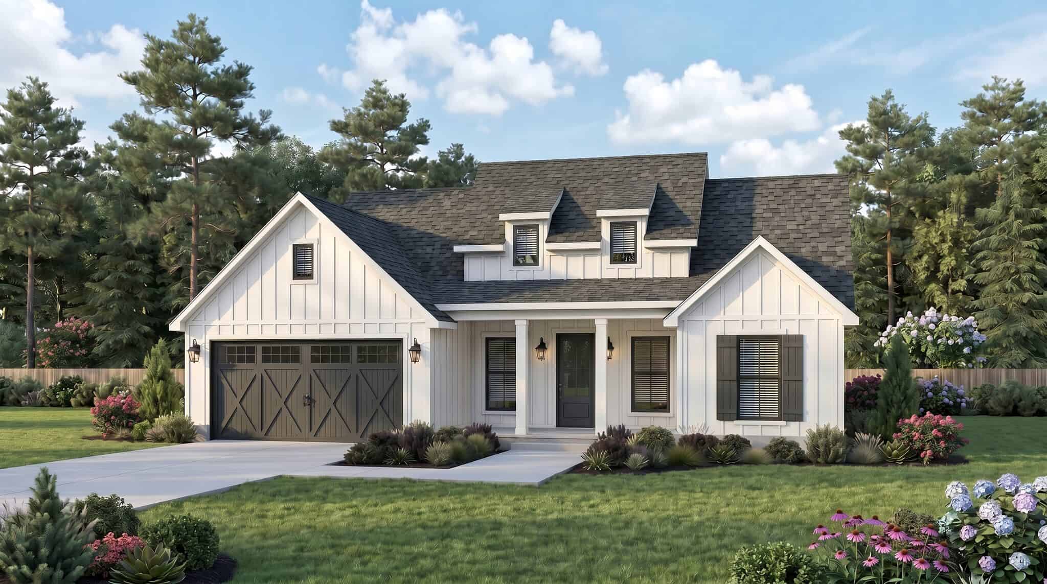 Front View of this 3-Bedroom,1487 Sq Ft Plan -206-1128