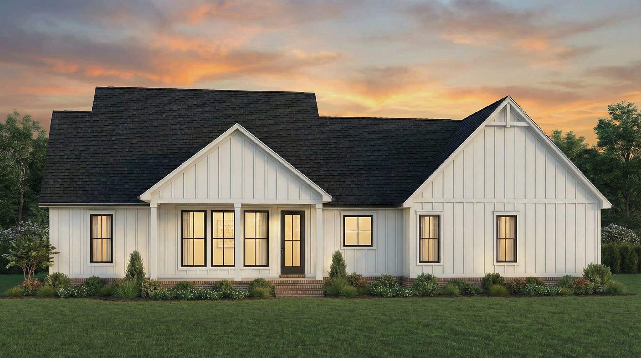 Rear View of this 3-Bedroom,1779 Sq Ft Plan -206-1129