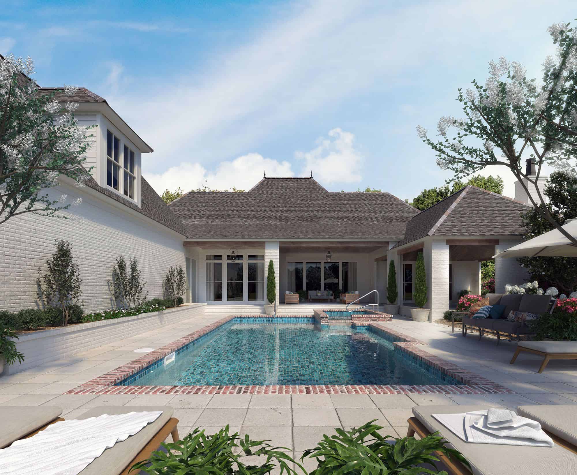 Home Plan Rear Elevation of this 3-Bedroom,3585 Sq Ft Plan -206-1130
