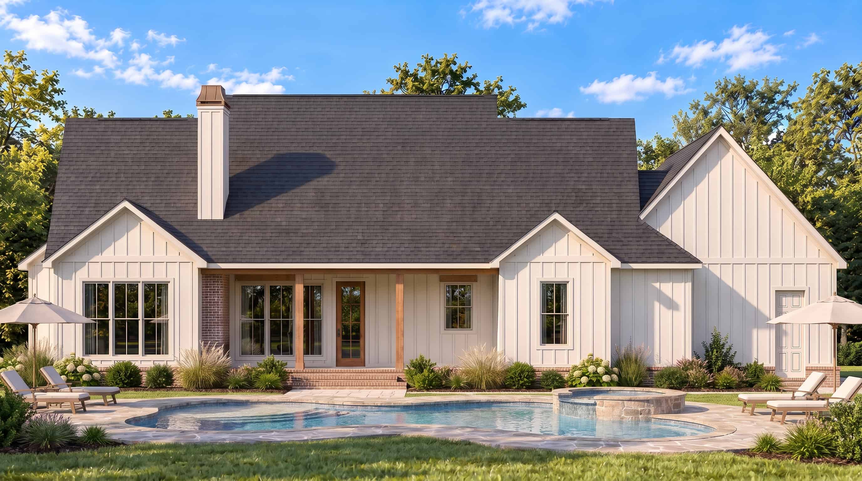 Rear View of this 4-Bedroom,2284 Sq Ft Plan -206-1131