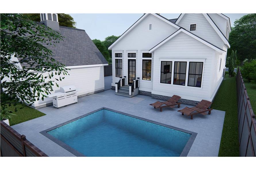 207-1001: Home Plan Rendering-Pool