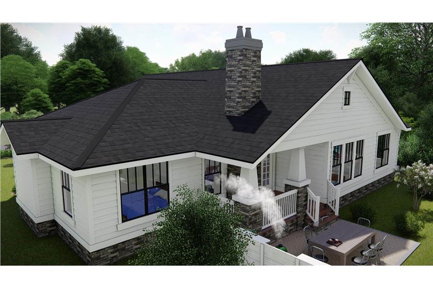 Rear View of this 3-Bedroom,2017 Sq Ft Plan -207-1002
