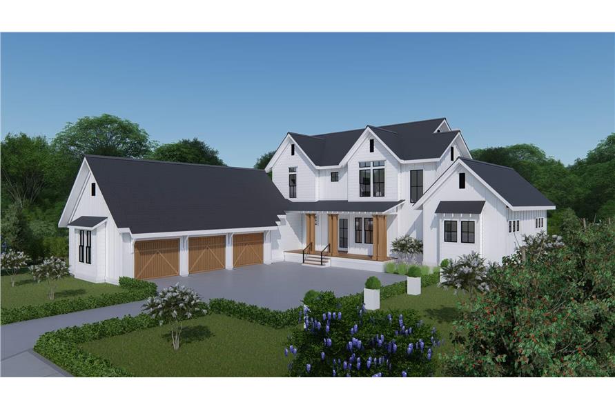 Side View of this 4-Bedroom, 3409 Sq Ft Plan - 207-1003
