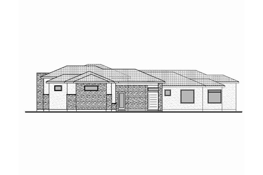 208-1000: Home Plan Right Elevation