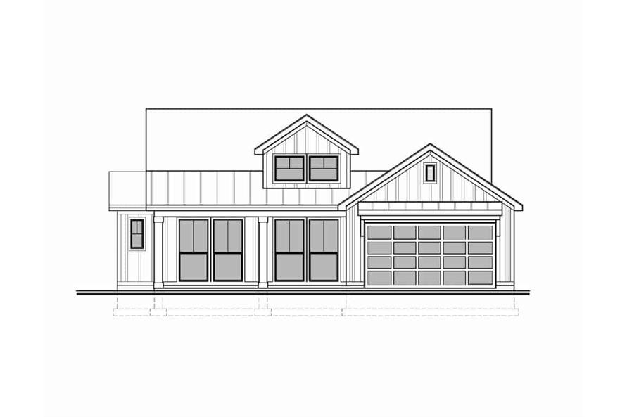 208-1003: Home Plan Front Elevation