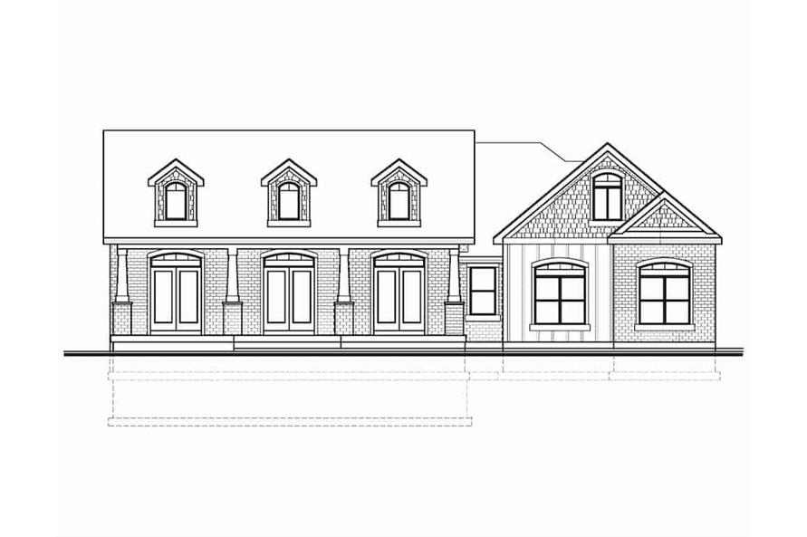 208-1010: Home Plan Front Elevation