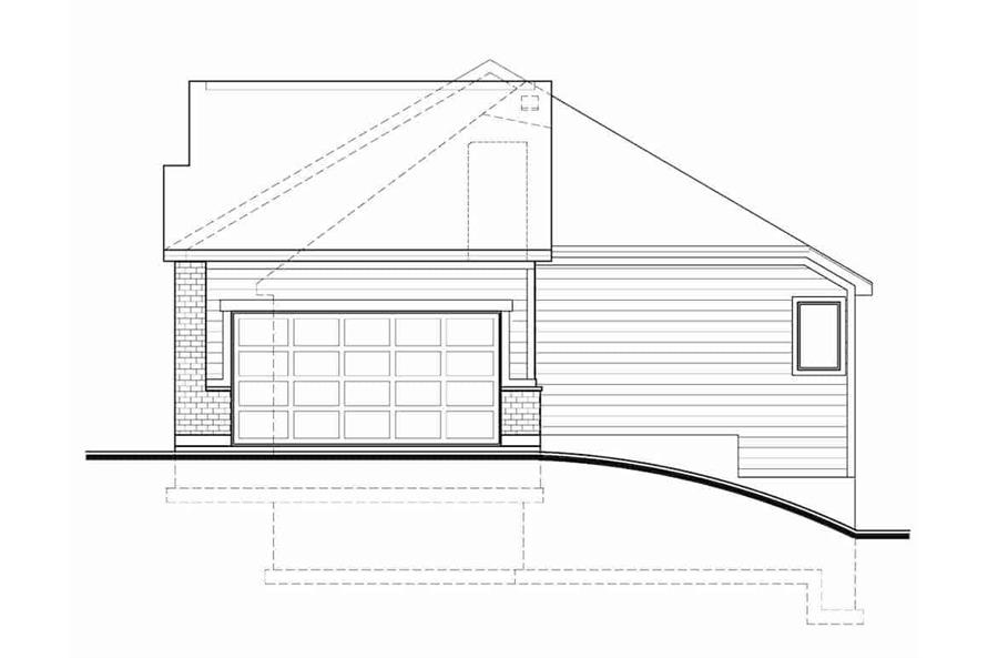 Home Plan Right Elevation of this 3-Bedroom,1582 Sq Ft Plan -208-1010