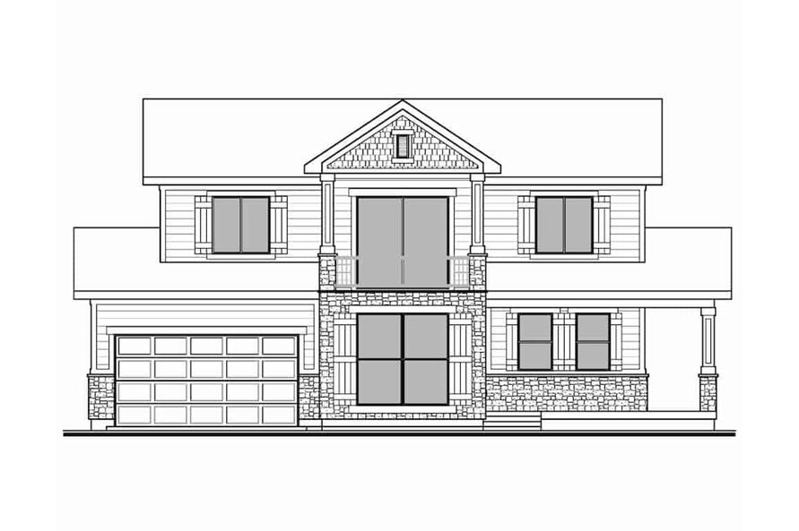 Home Plan Front Elevation of this 3-Bedroom,1842 Sq Ft Plan -208-1016