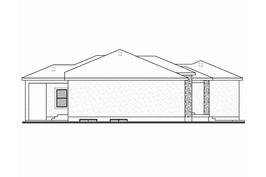 Home Plan Left Elevation of this 4-Bedroom,2000 Sq Ft Plan -208-1019