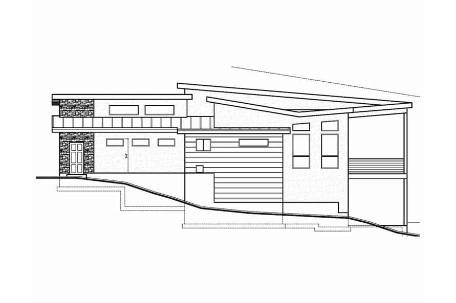 208-1021: Home Plan Right Elevation
