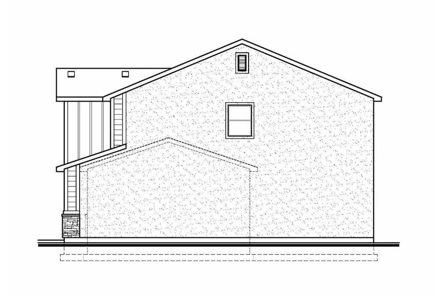 208-1022: Home Plan Right Elevation