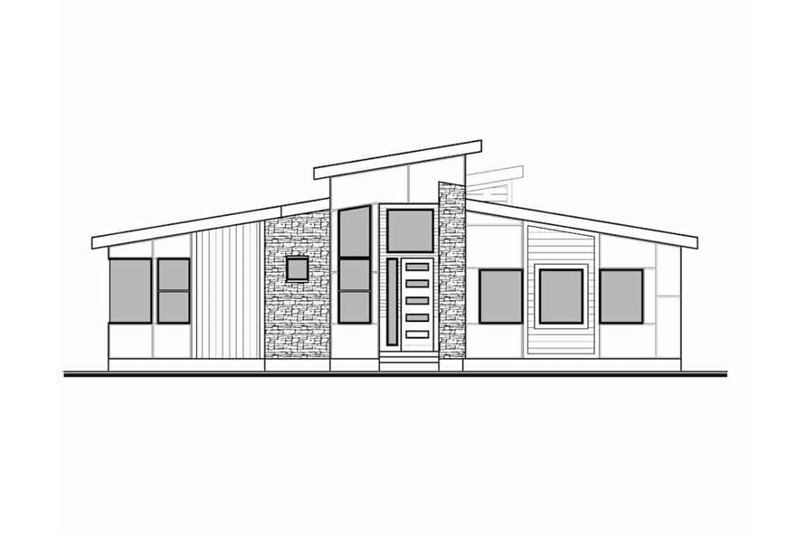 208-1023: Home Plan Front Elevation