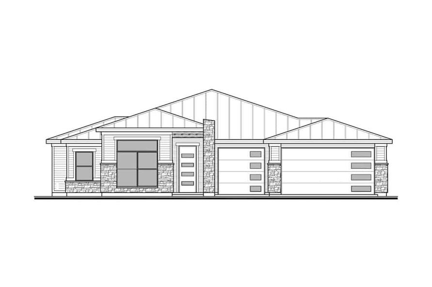 208-1024: Home Plan Front Elevation