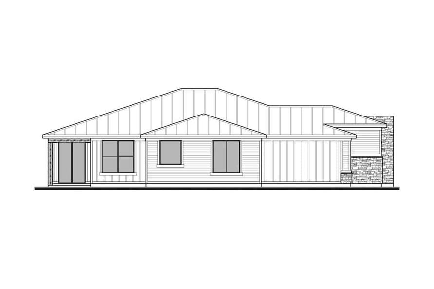 Home Plan Left Elevation of this 3-Bedroom,2206 Sq Ft Plan -208-1024