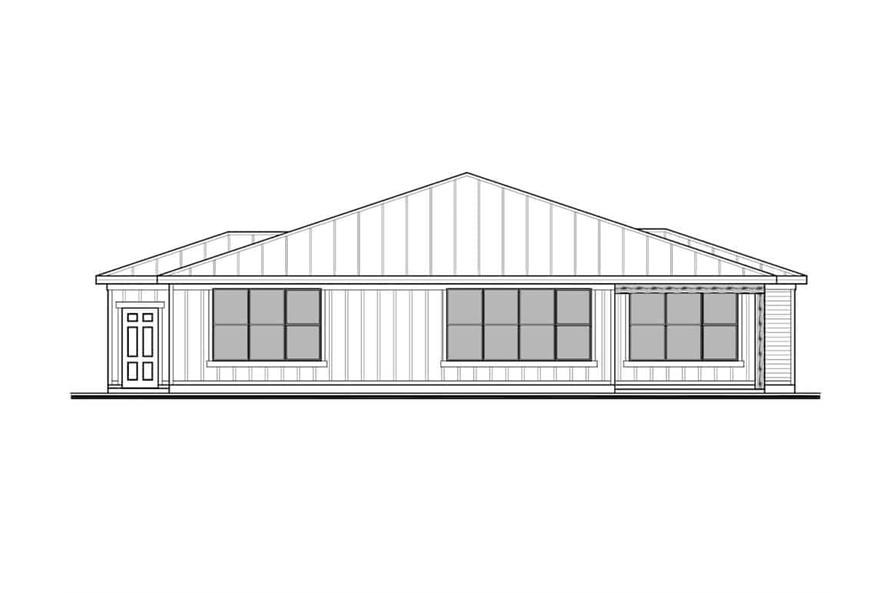 Home Plan Rear Elevation of this 3-Bedroom,2206 Sq Ft Plan -208-1024