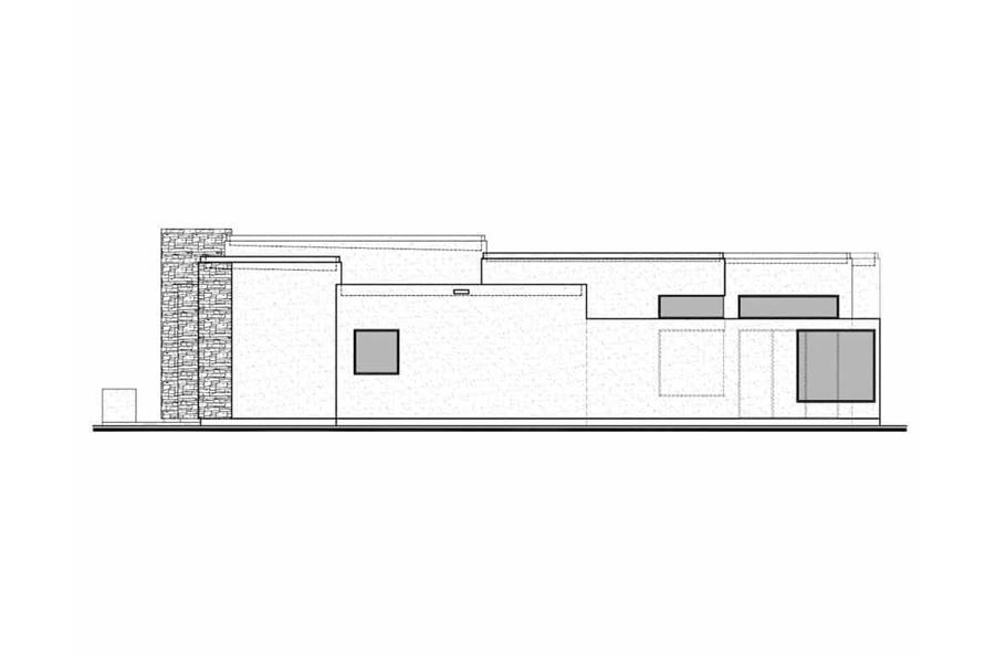 208-1025: Home Plan Right Elevation