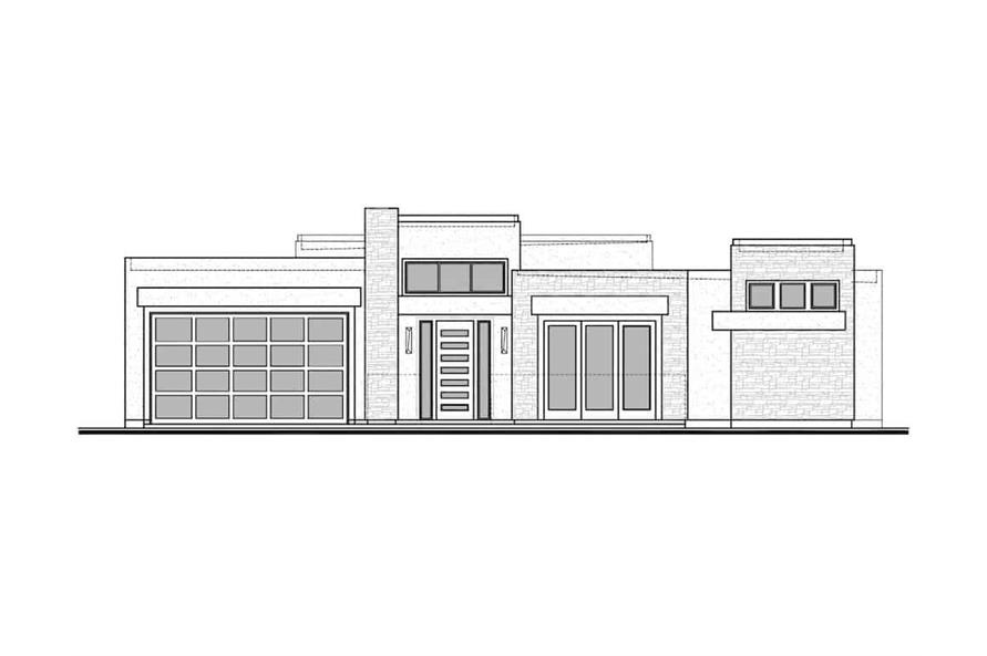 208-1025: Home Plan Front Elevation