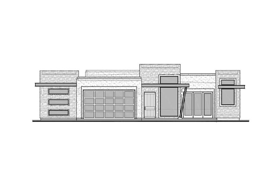 208-1026: Home Plan Front Elevation