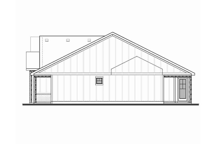 208-1027: Home Plan Right Elevation