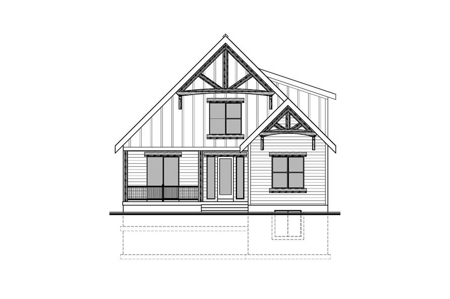 208-1033: Home Plan Front Elevation