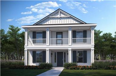 4-Bedroom, 1730 Sq Ft Farmhouse House Plan - 208-1036 - Front Exterior