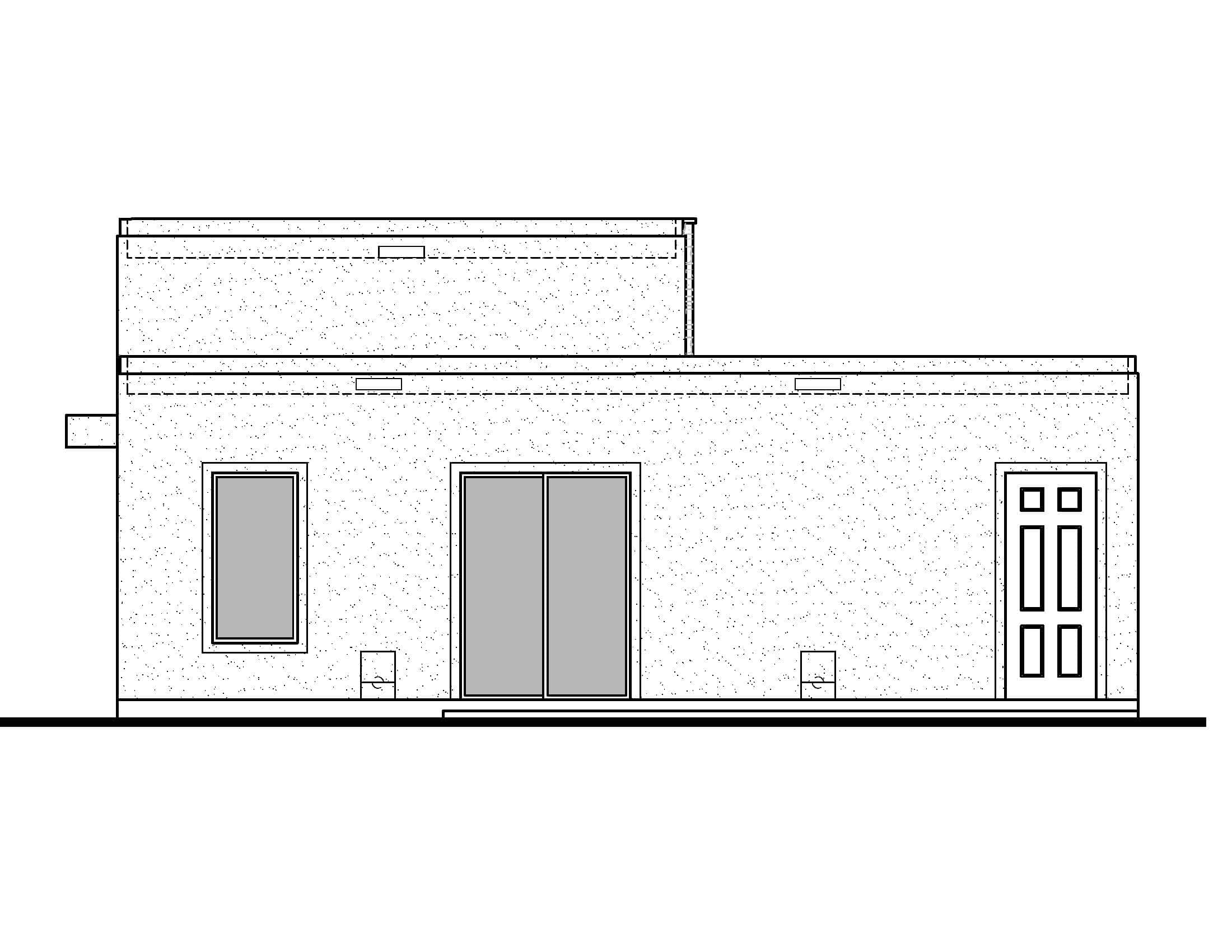 Home Plan Rear Elevation of this 1-Bedroom,660 Sq Ft Plan -208-1041