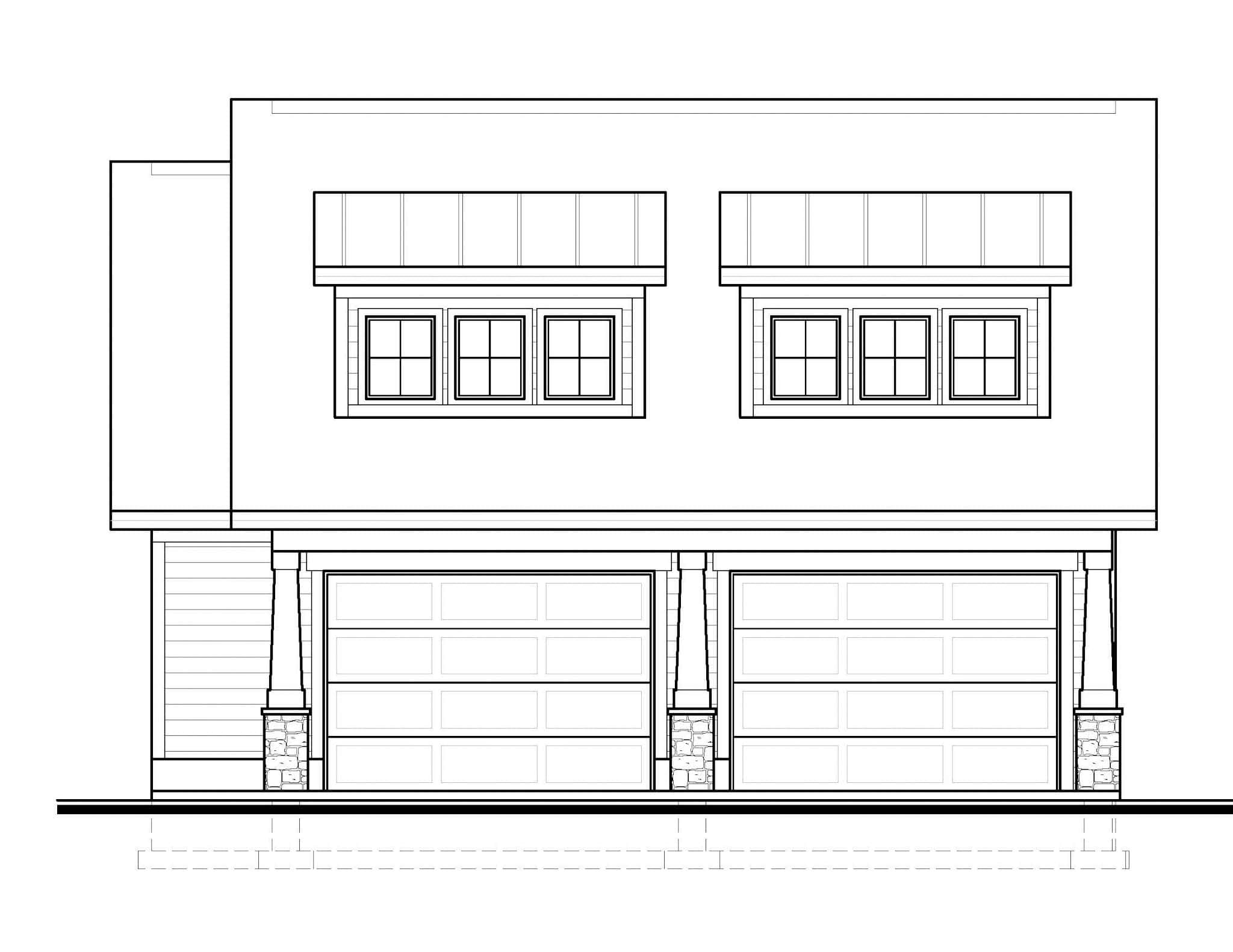 Home Plan Front Elevation of this 2-Bedroom,971 Sq Ft Plan -208-1043