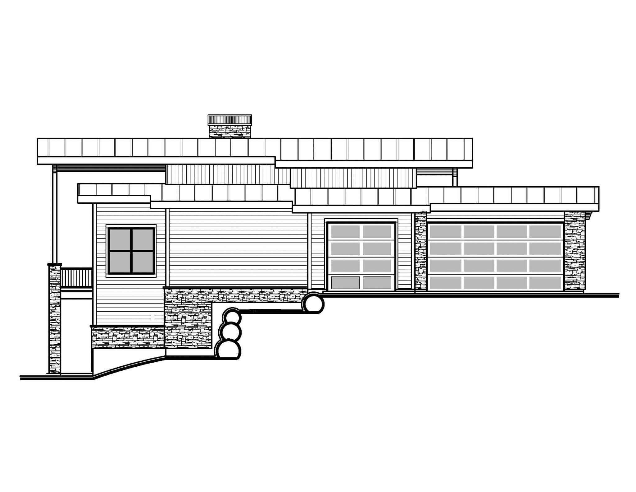 Home Plan Left Elevation of this 4-Bedroom,3743 Sq Ft Plan -208-1045
