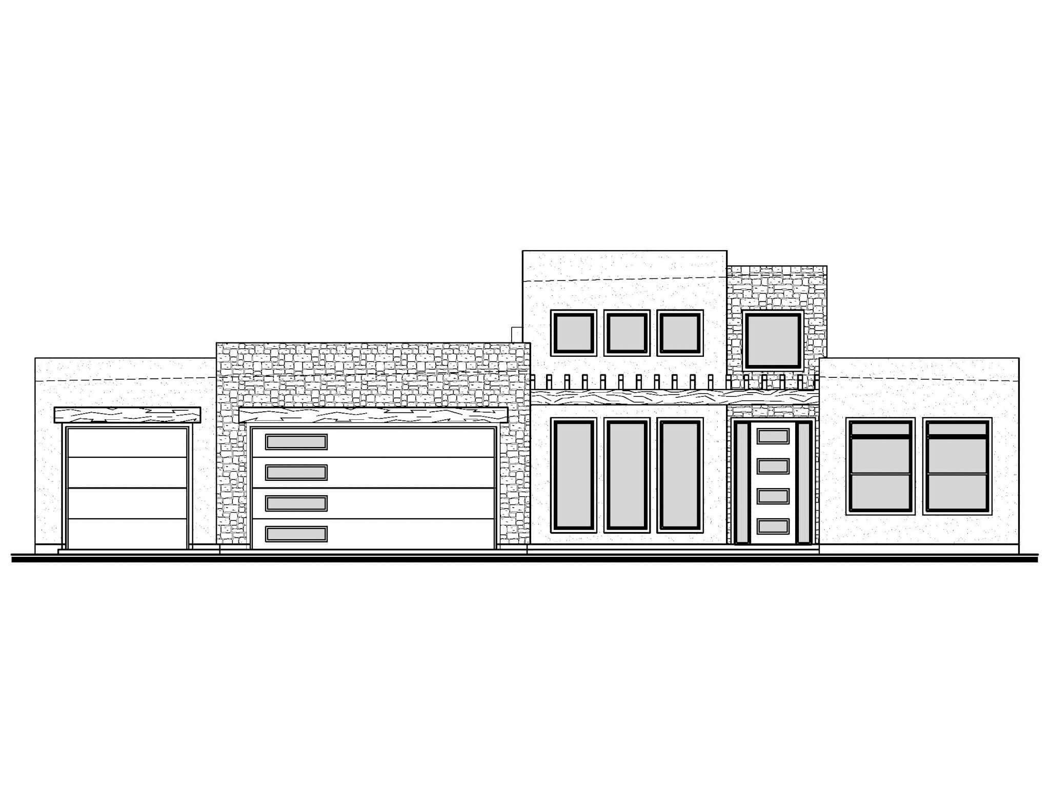 Home Plan Front Elevation of this 4-Bedroom,2093 Sq Ft Plan -208-1046