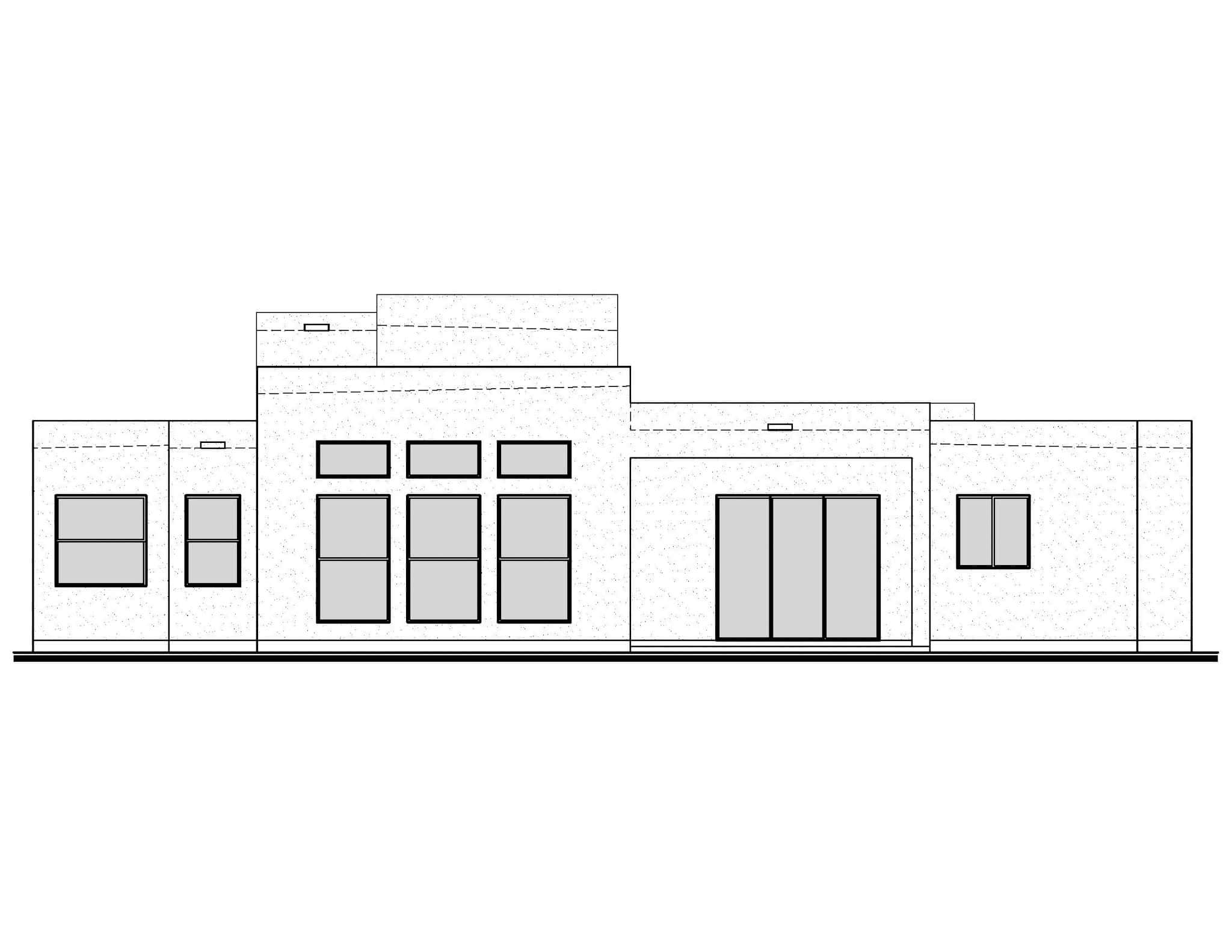 Home Plan Rear Elevation of this 4-Bedroom,2093 Sq Ft Plan -208-1046