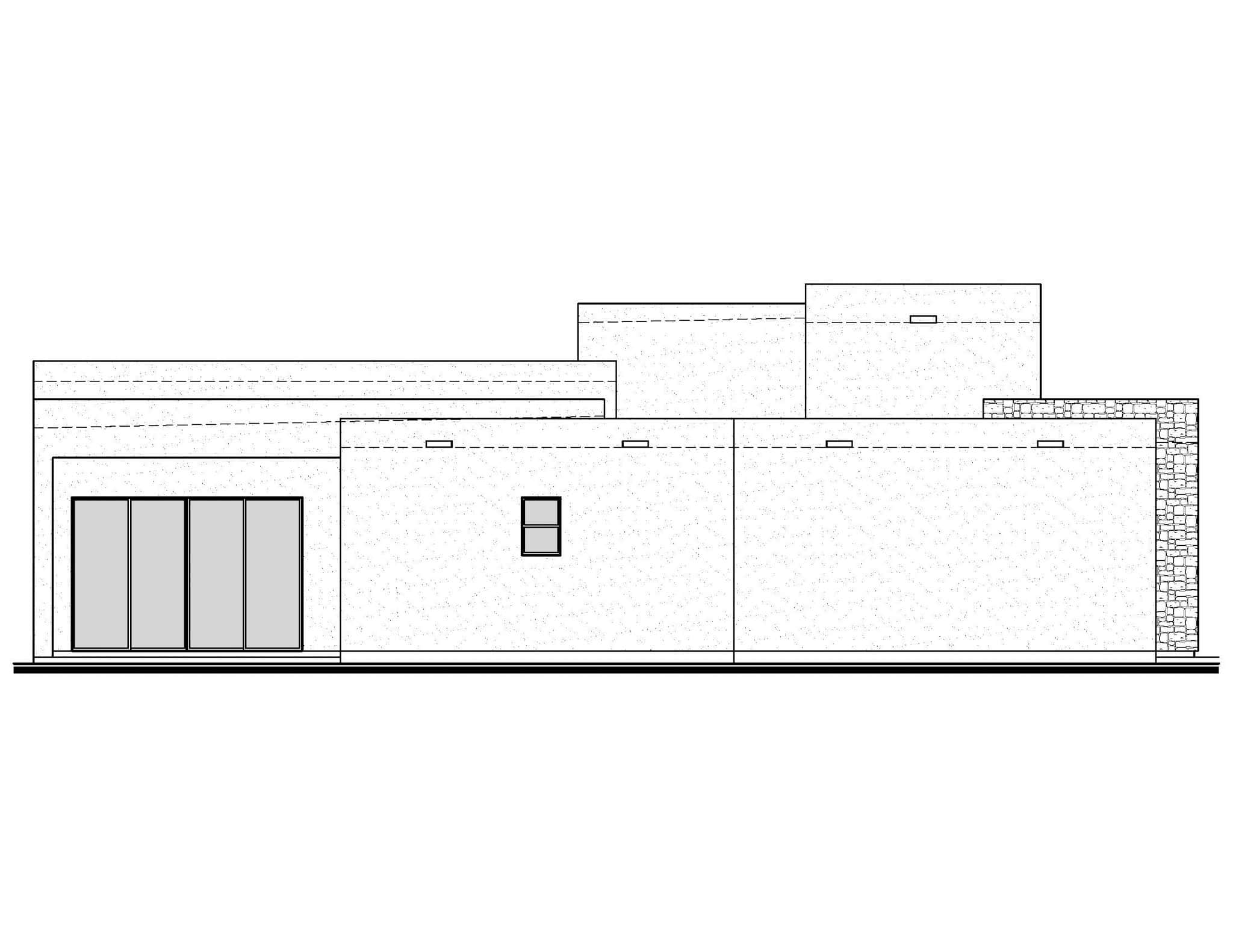 Home Plan Left Elevation of this 4-Bedroom,2093 Sq Ft Plan -208-1046