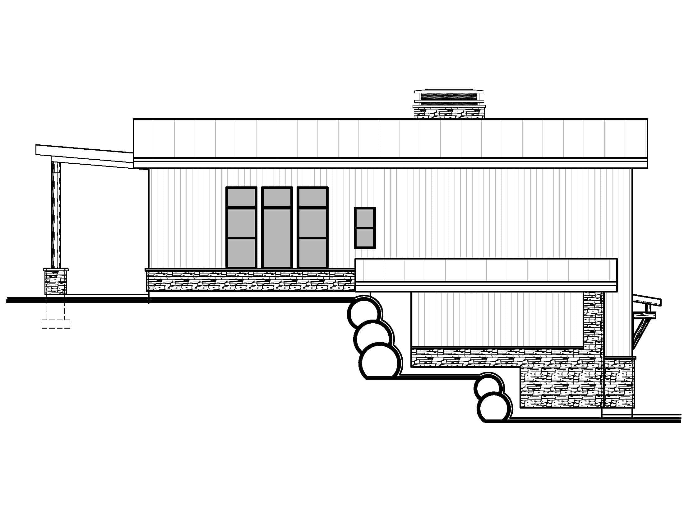 Home Plan Left Elevation of this 4-Bedroom,3081 Sq Ft Plan -208-1047