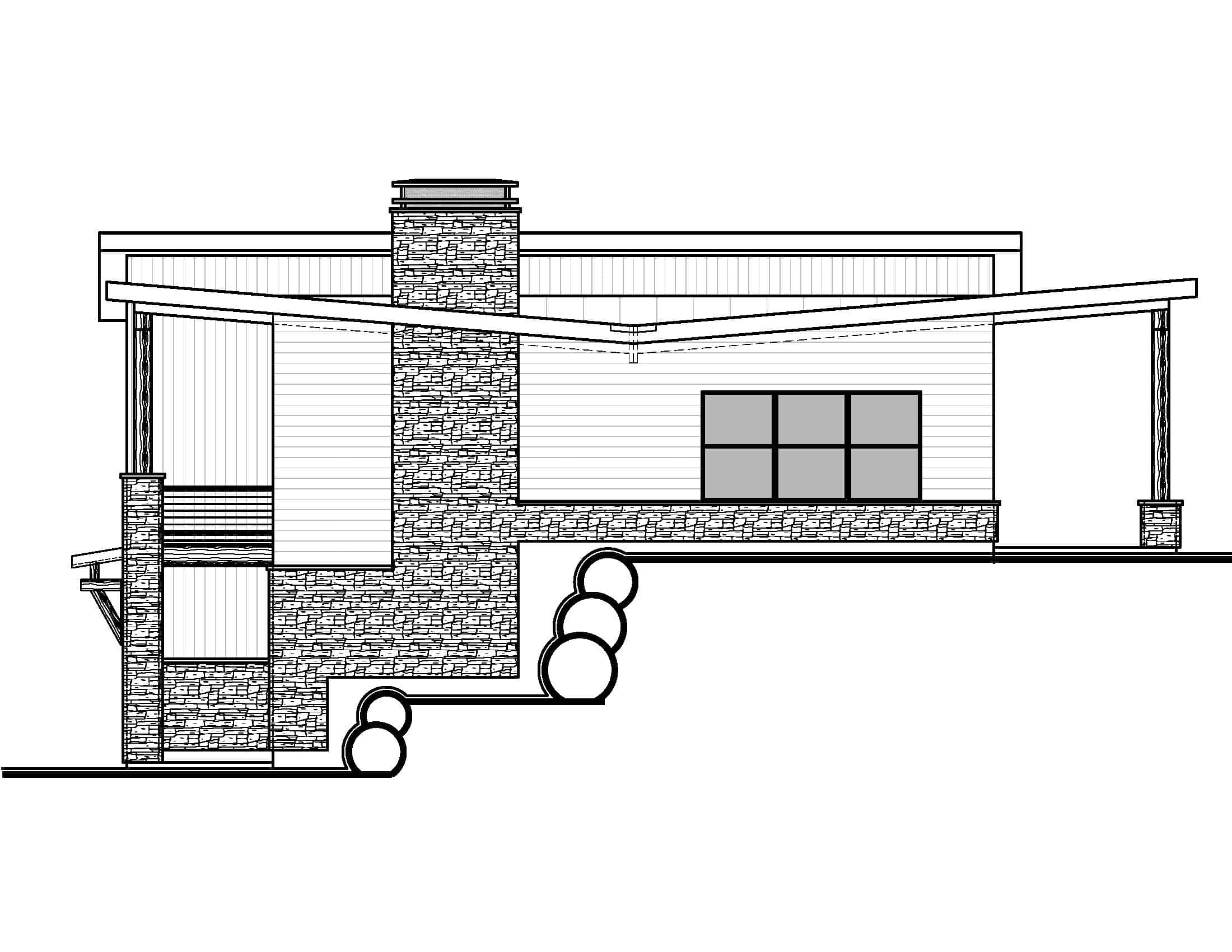 Home Plan Right Elevation of this 4-Bedroom,3081 Sq Ft Plan -208-1047