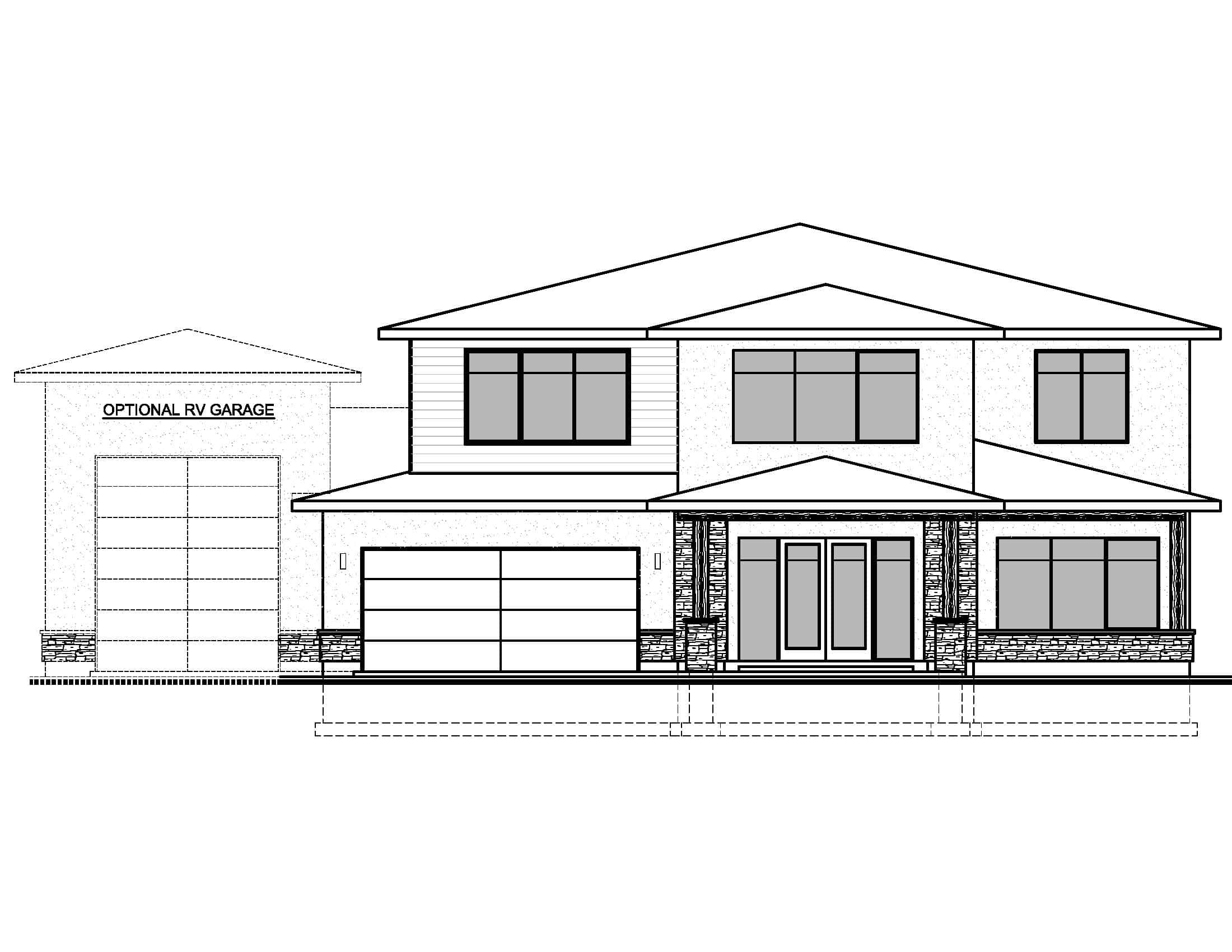 Home Plan Front Elevation of this 5-Bedroom,4032 Sq Ft Plan -208-1048