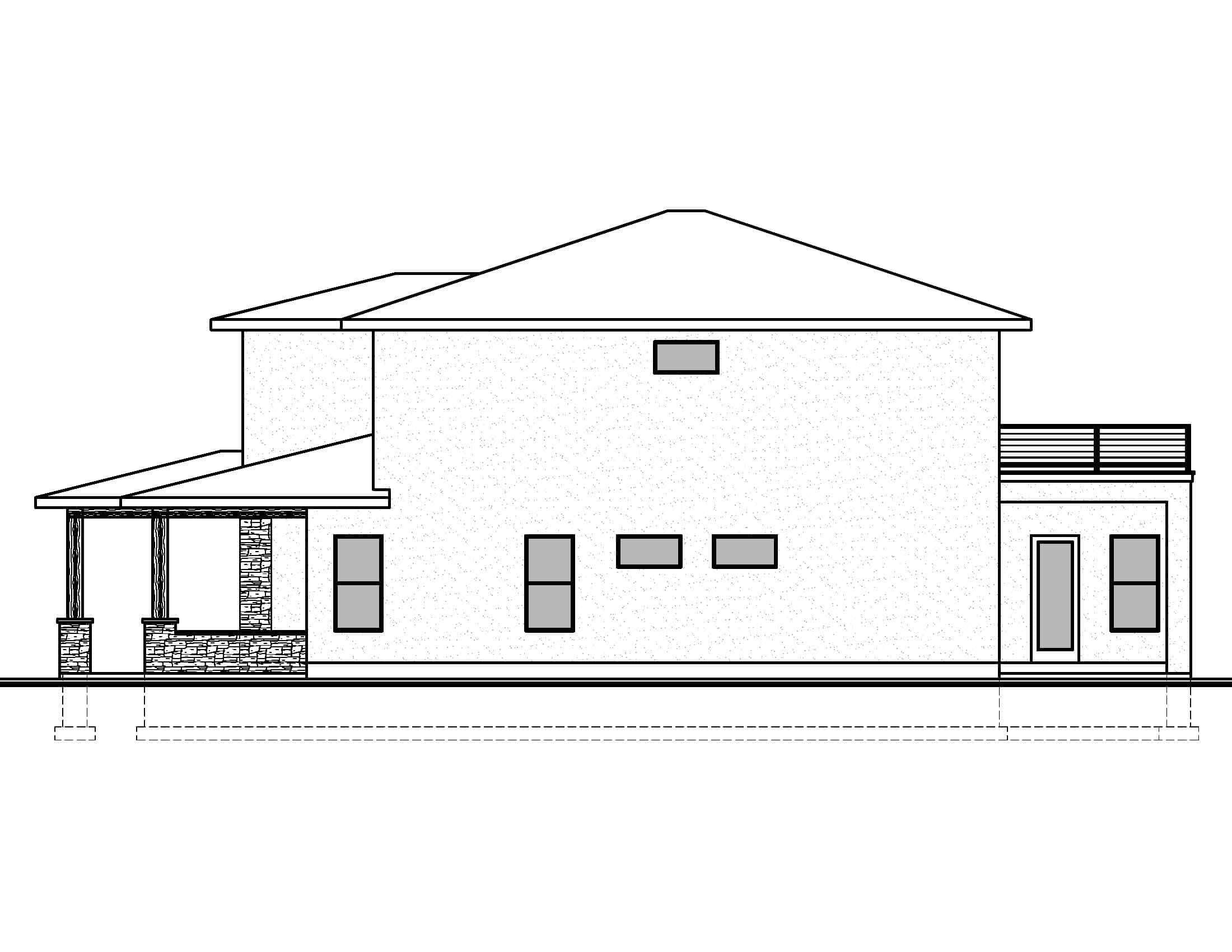 Home Plan Right Elevation of this 5-Bedroom,4032 Sq Ft Plan -208-1048