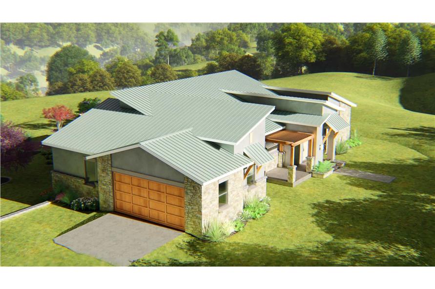 Aerial View of this 3-Bedroom, 2129 Sq Ft Plan - 209-1000