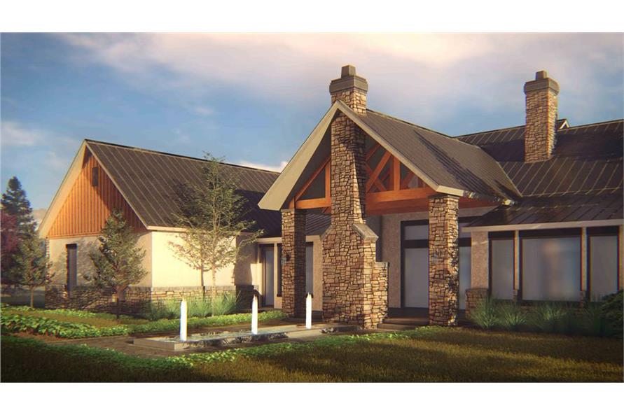 Rear View of this 3-Bedroom, 2596 Sq Ft Plan - 209-1004