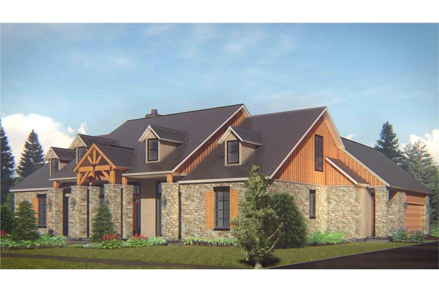 Right Side View of this 3-Bedroom, 2596 Sq Ft Plan - 209-1004