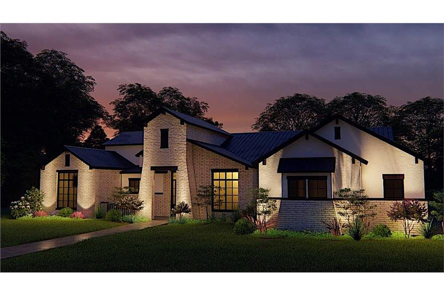 Front View of this 4-Bedroom, 3061 Sq Ft Plan - 209-1006