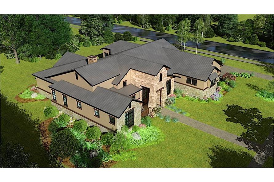 Aerial View of this 4-Bedroom, 3061 Sq Ft Plan - 209-1006