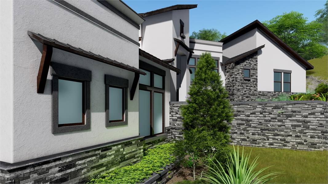 Side View of this 3-Bedroom, 3010 Sq Ft Plan - 209-1007