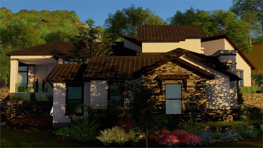 Left Side View of this 3-Bedroom, 3010 Sq Ft Plan - 209-1007