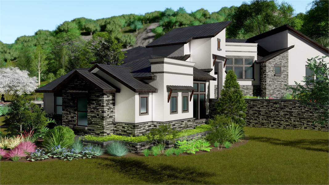 Side View of this 3-Bedroom, 3010 Sq Ft Plan - 209-1007